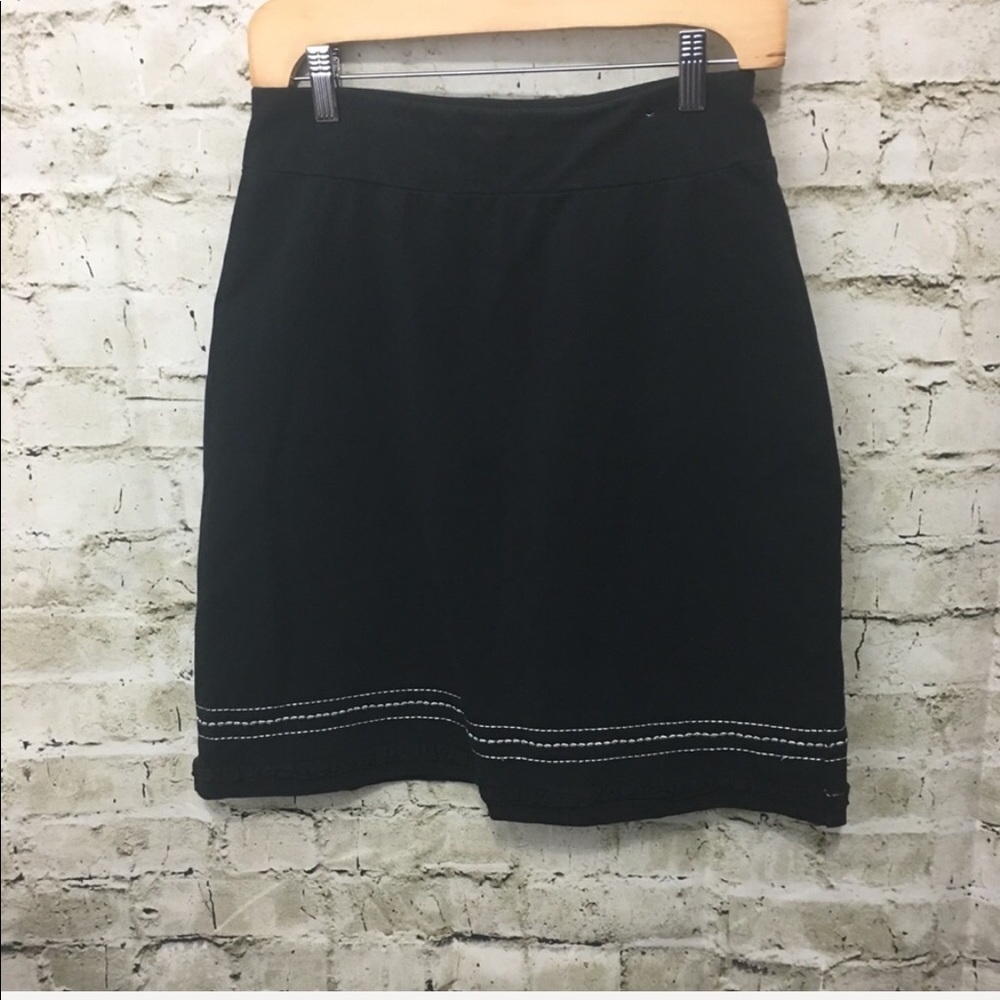 Hanna Andersson Black Embroidered Skirt